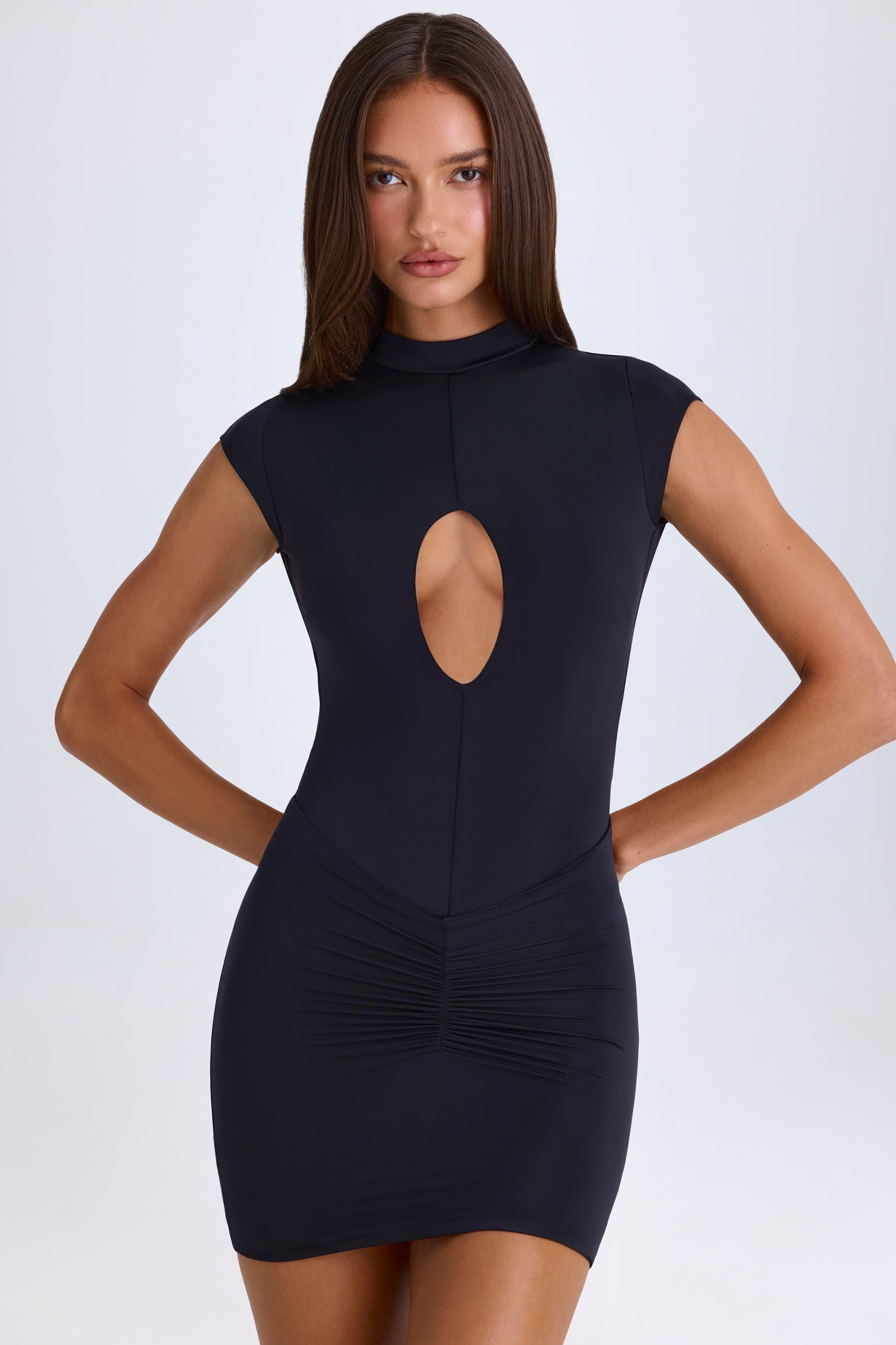 Cut-Out Bodysuit in Black Product Image