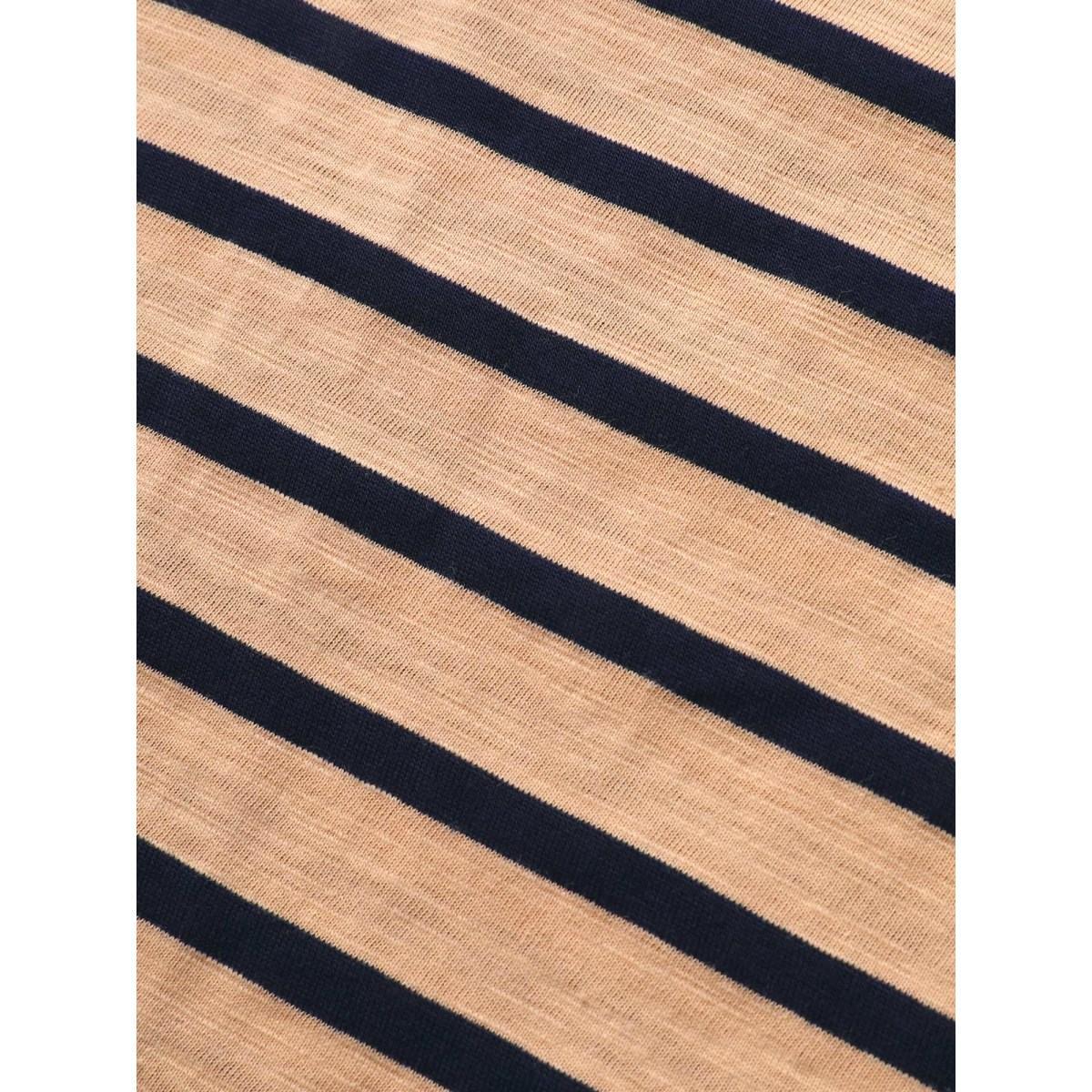 Plus Size Cotton Striped U Neck Contrast Trim Tank Top Women Lightorange Casual Contrast U-neck Everyday Tank Tops Camis BloomChic 18-20/2X Product Image