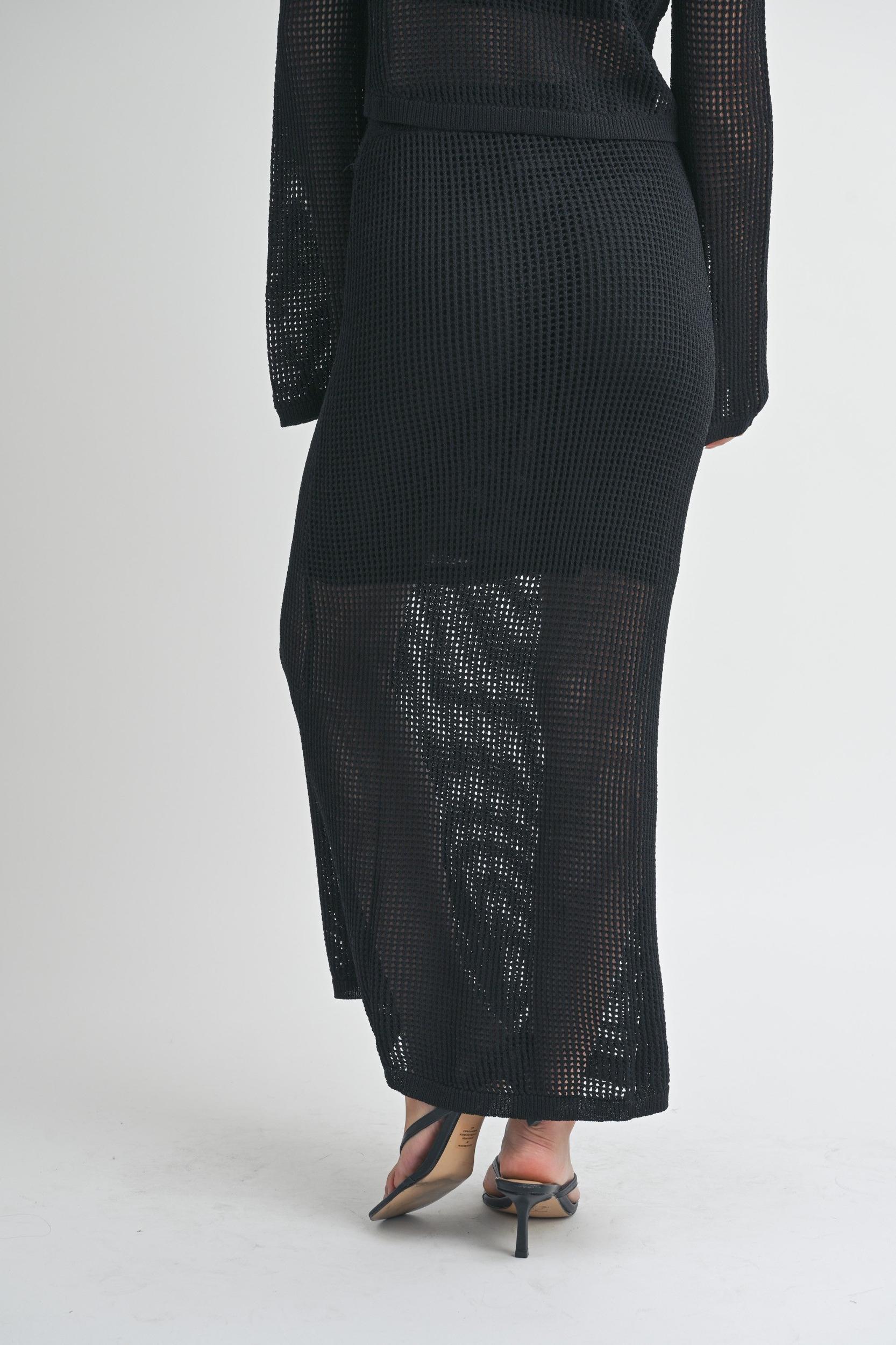 Crochet Knitted Maxi Skirt Product Image