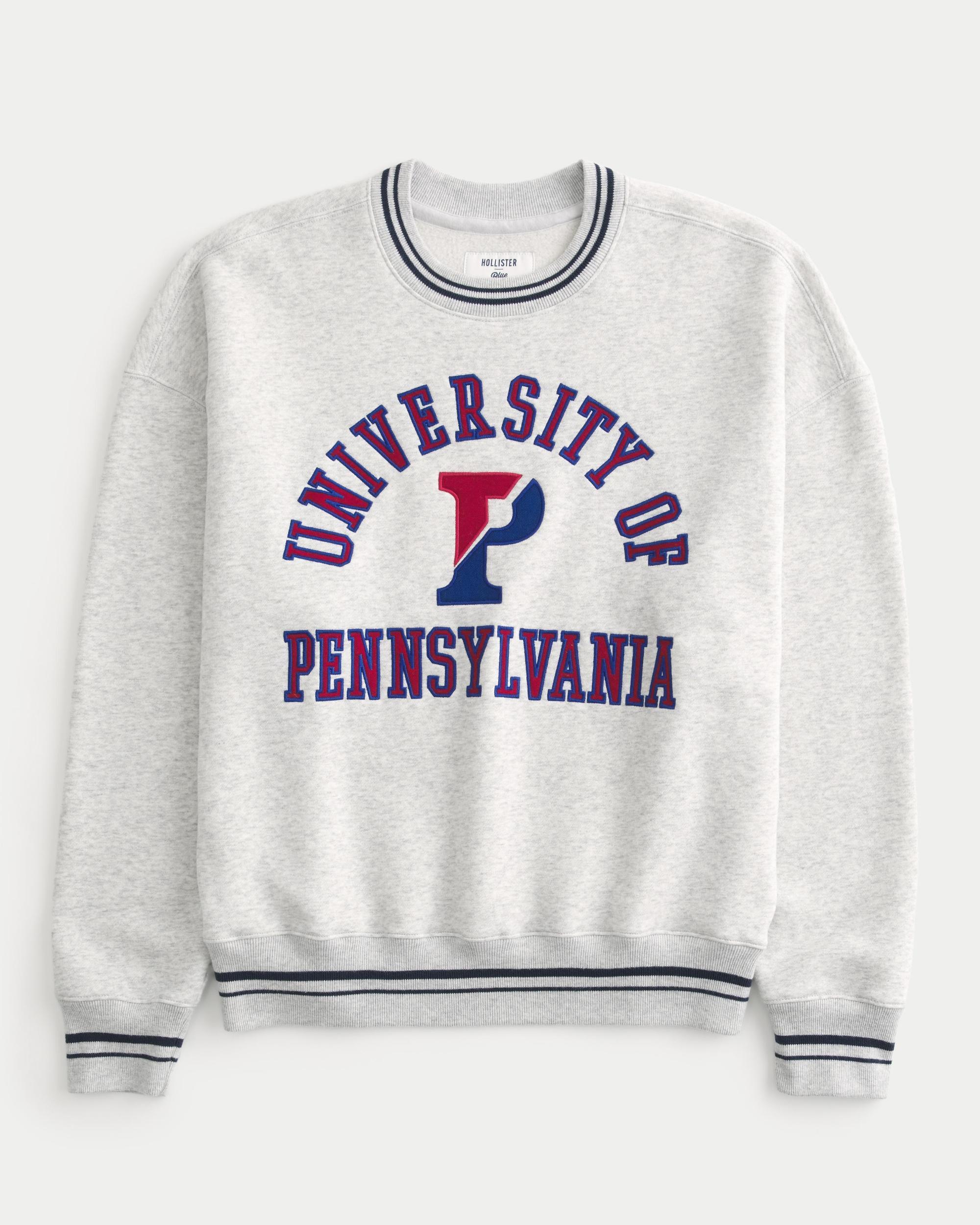 Boxy Indiana University Hoosiers Graphic Crew Sweatshirt Product Image