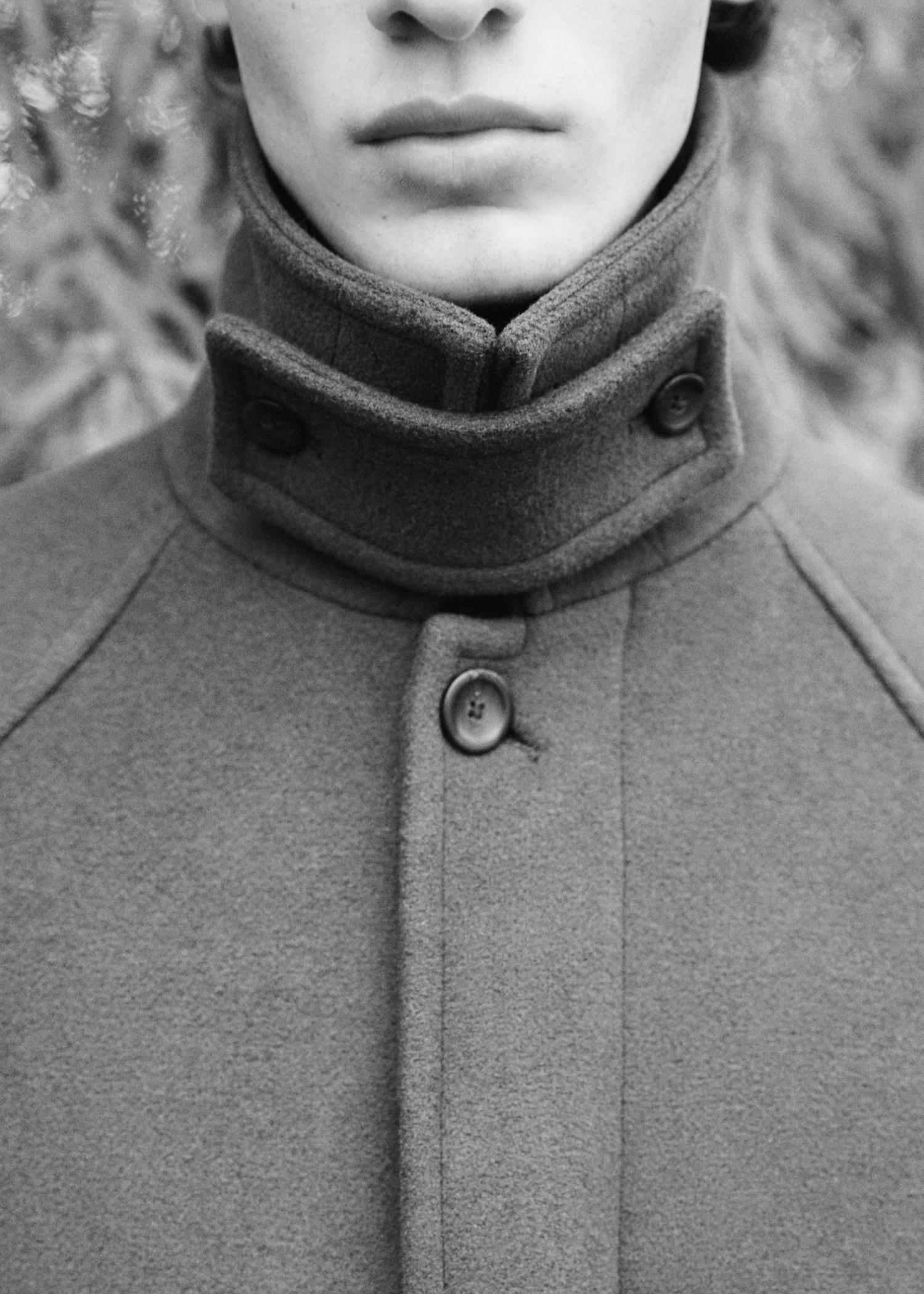Long recycled wool coat - Men | MANGO USA Product Image