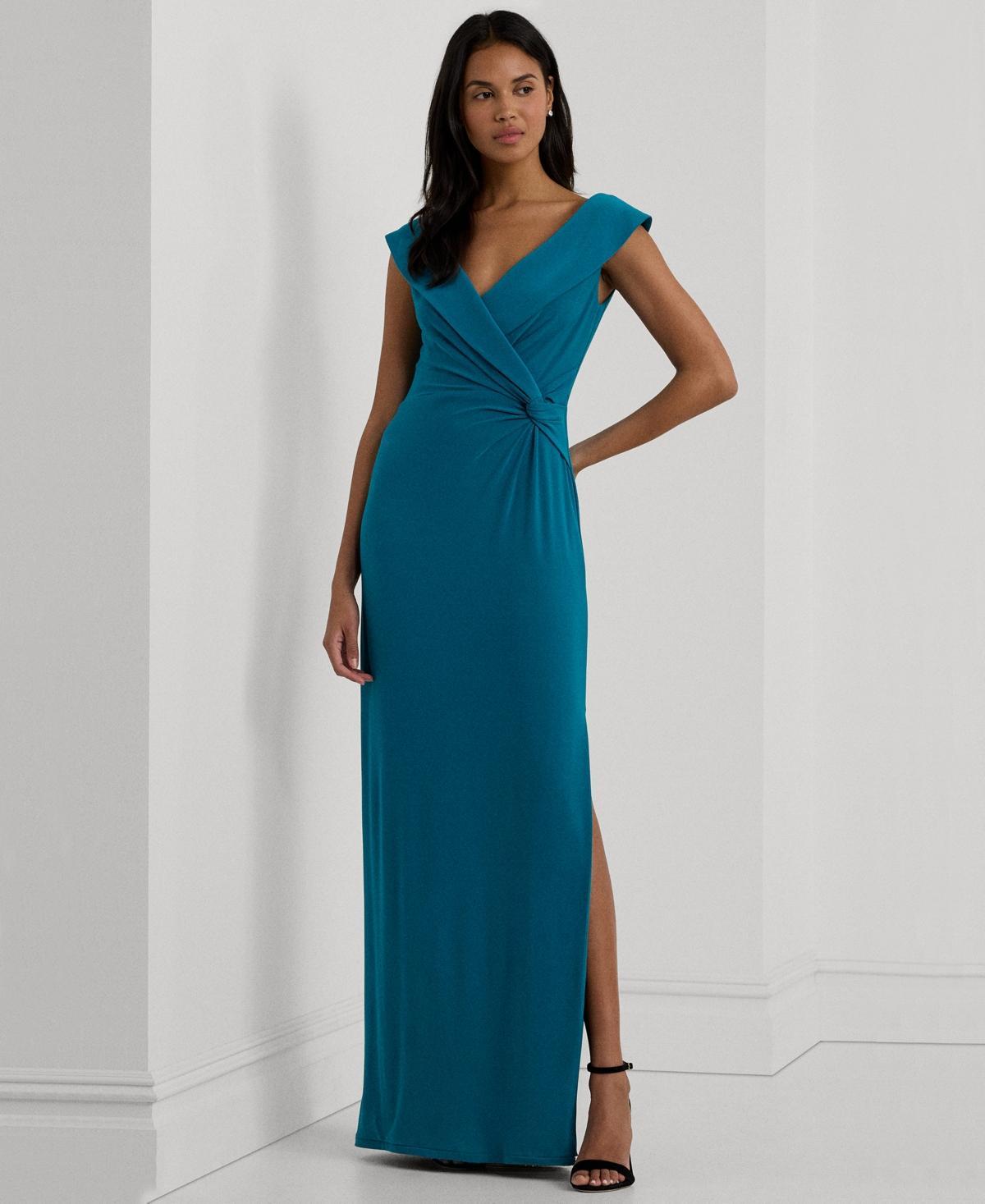 Lauren Ralph Lauren Womens Twisted Off-The-Shoulder Gown Product Image