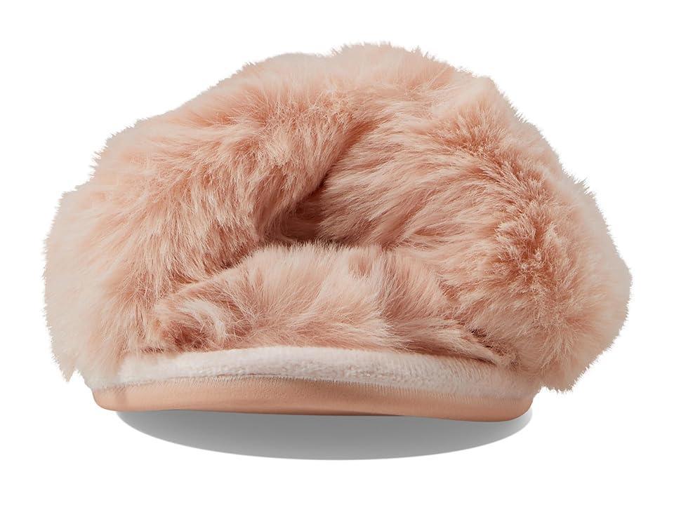 Womens Crisscross Plush Slippers Product Image