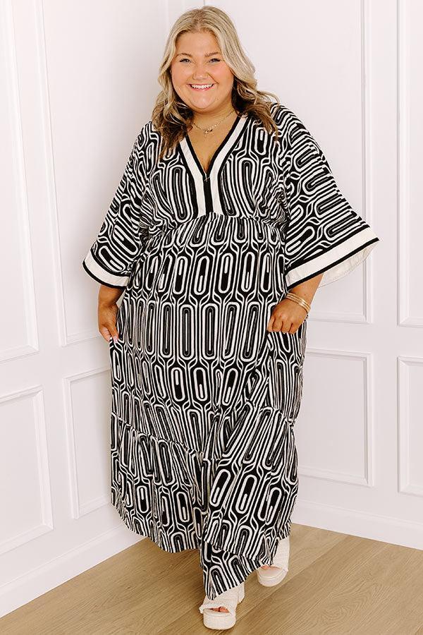 Art Gallery Social Midi Dress in Black Curves Product Image