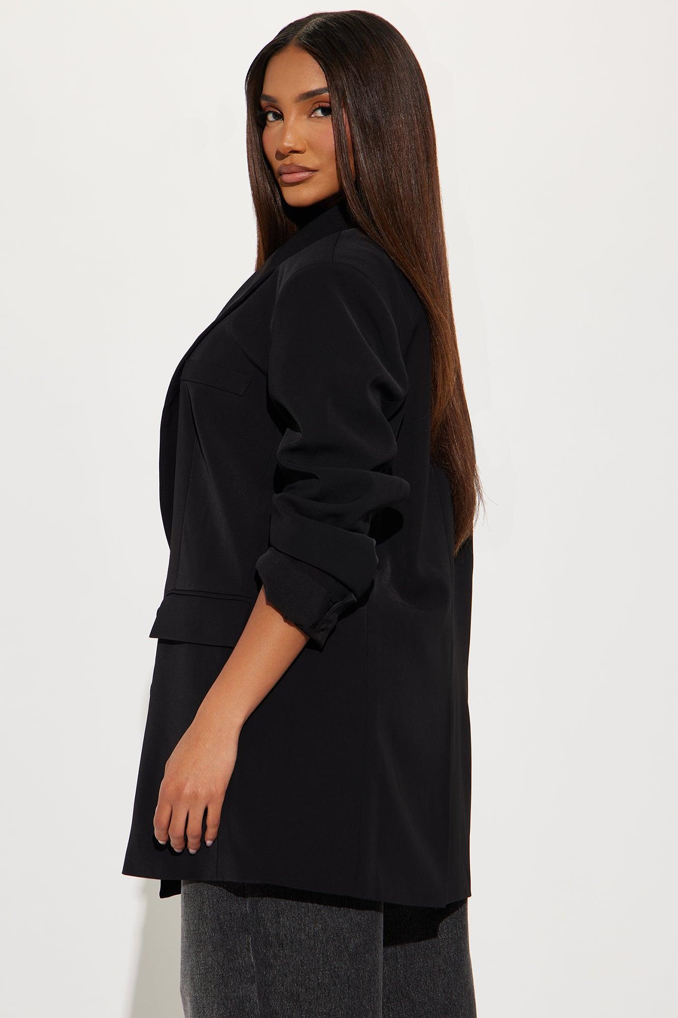 High Returns Oversized Blazer - Black Product Image