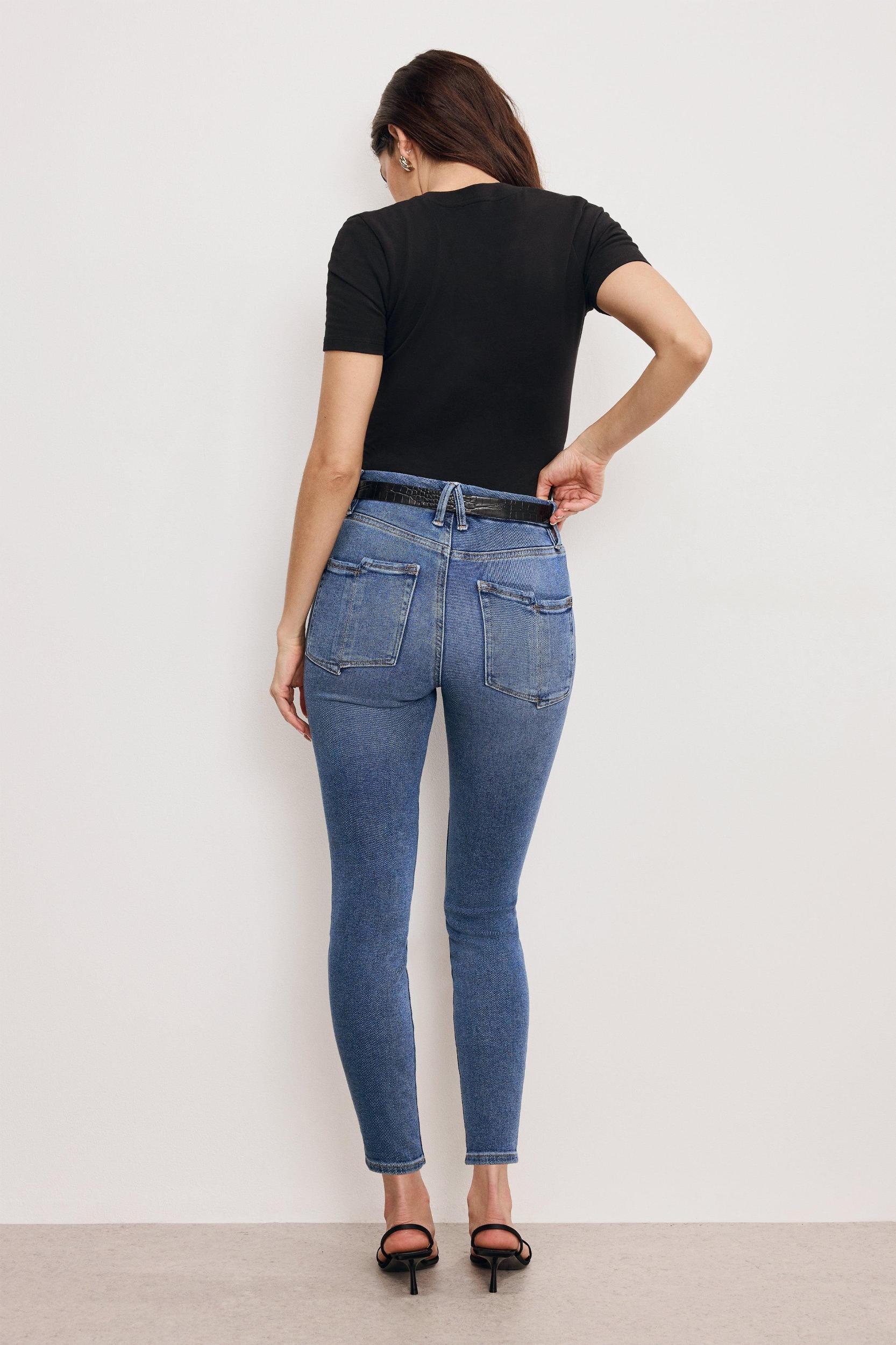 GOOD WAIST SKINNY CROPPED  JEANS | INDIGO326 Product Image