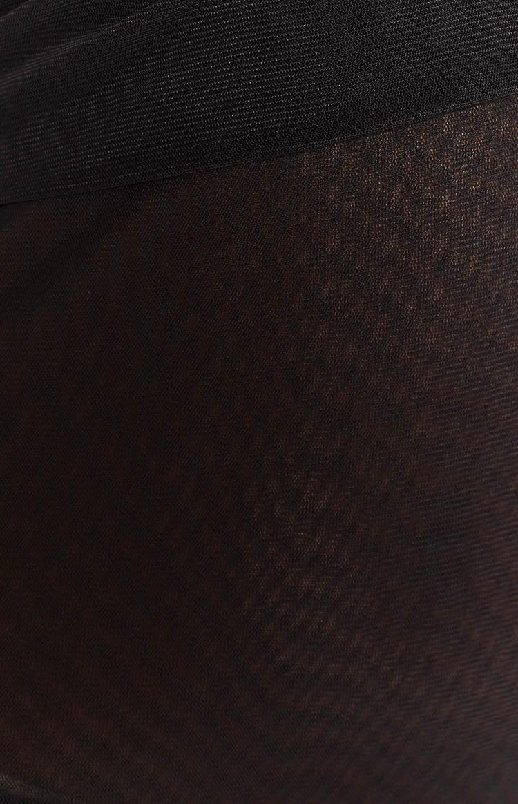 Ahana Black Mesh Mini Cut Out Dress Product Image