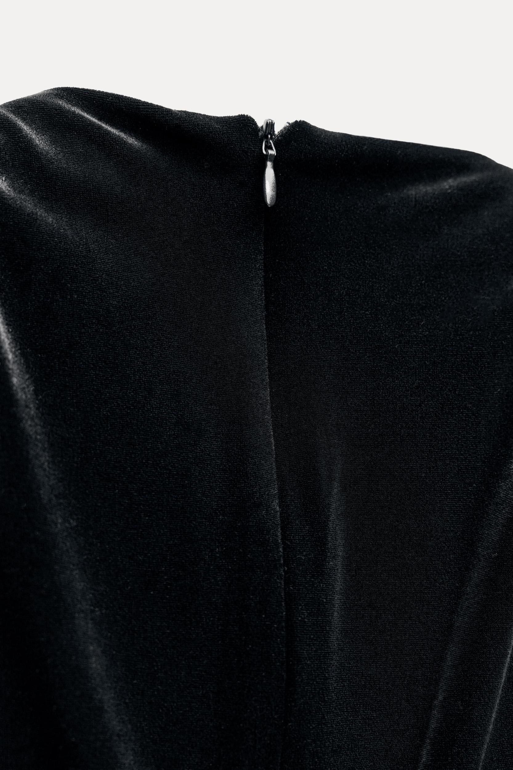 CUT OUT VELVET MINI DRESS Product Image