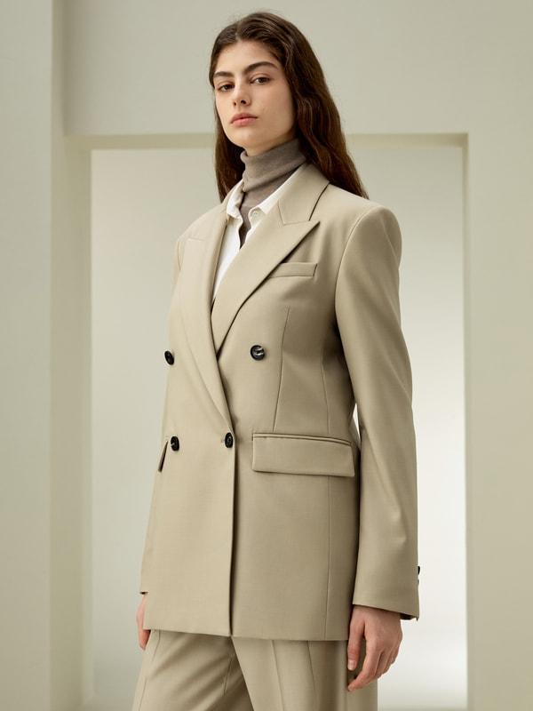 Modern Beauty Silk Wool Blazer Product Image