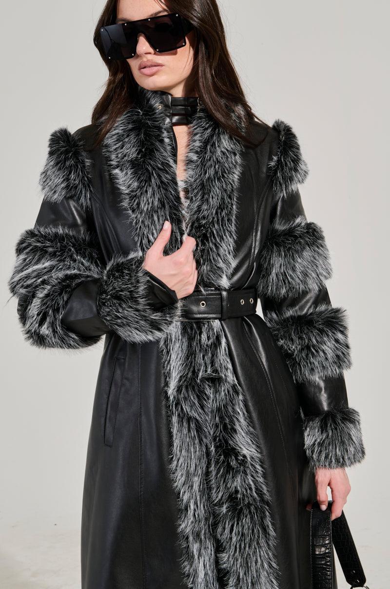 FOR THE DRAMA FUR TRIM COAT Product Image