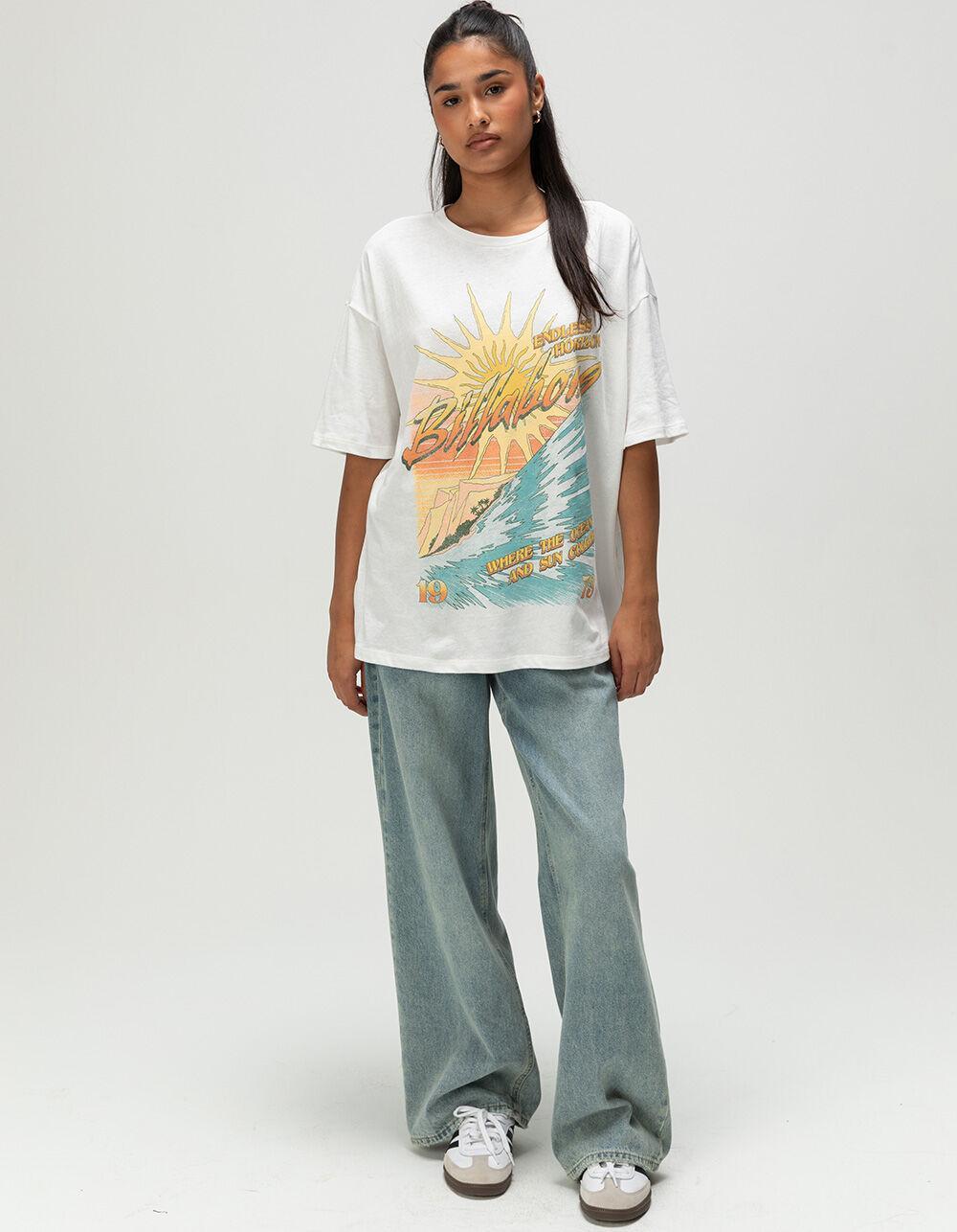 BILLABONG Where The Ocean And Sun Collide Womens Relaxed Tee - WHITE Product Image