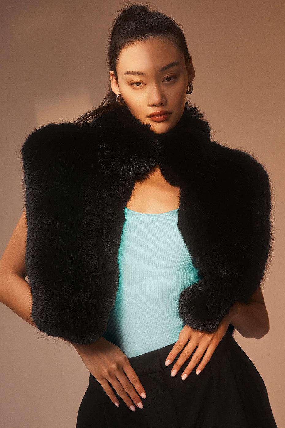 Alo Yoga | Opulent Faux Fur Cropped Vest Product Image