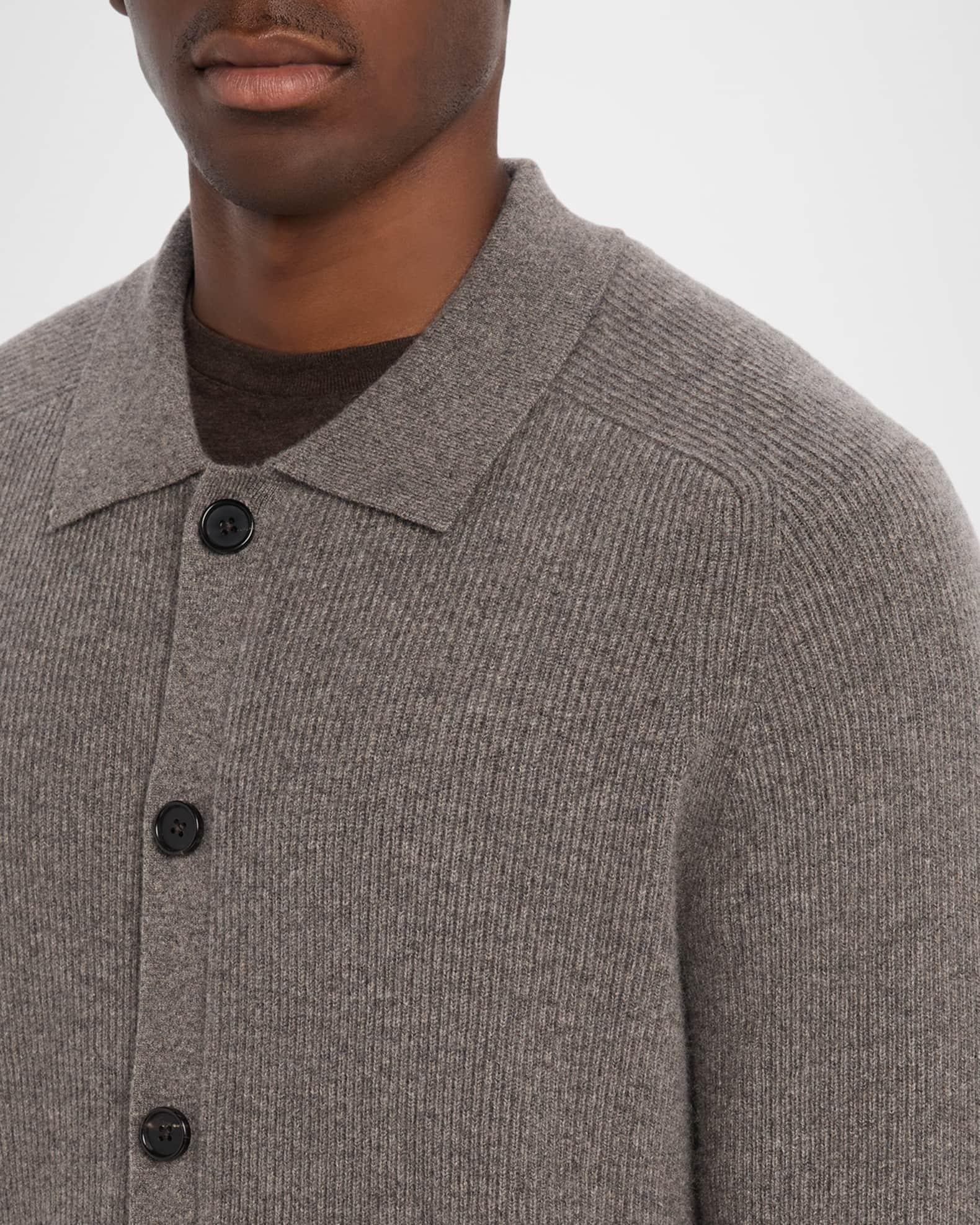 Men's Cashmere Rib Knit Overshirt Product Image