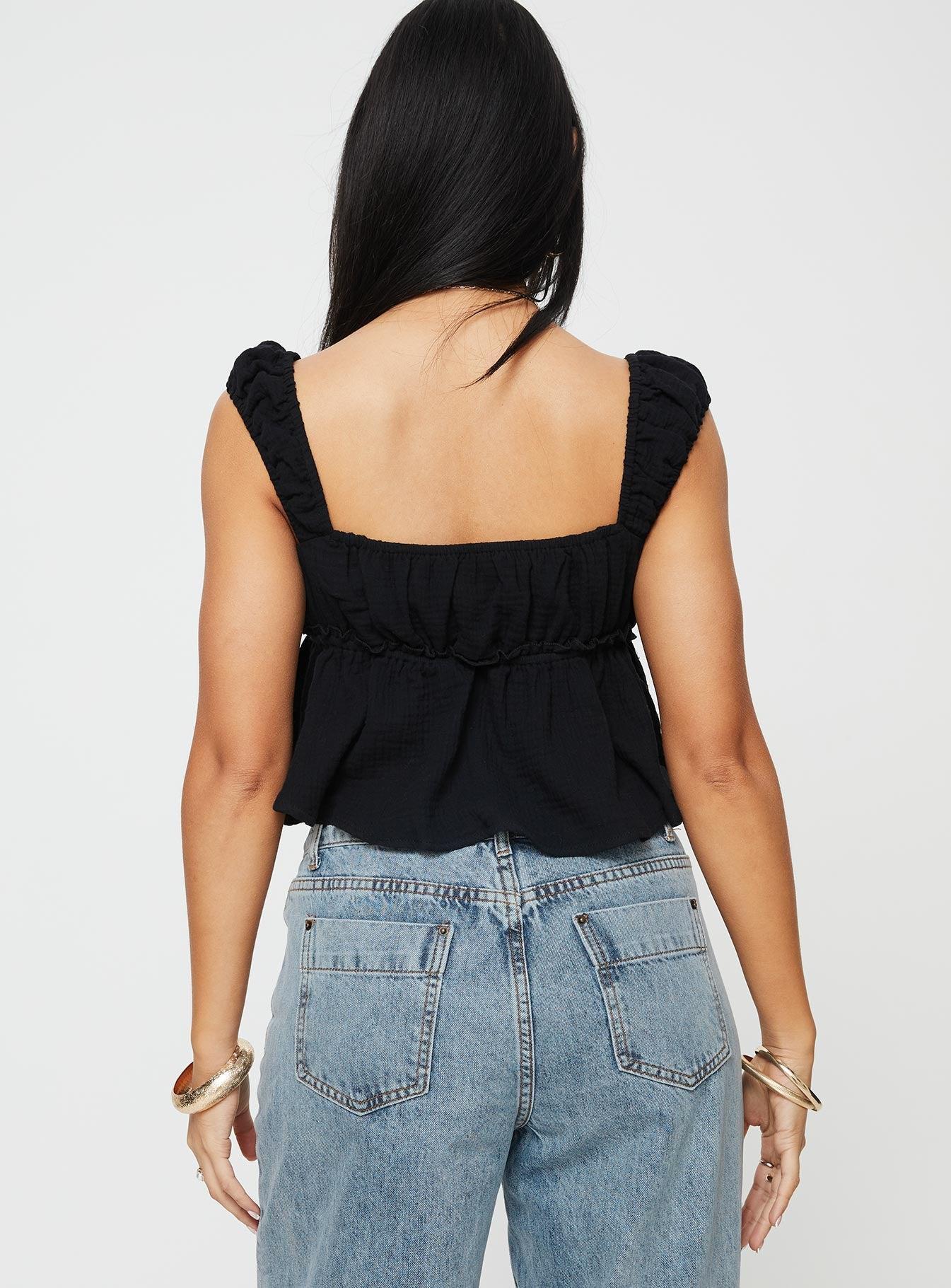 Contardo Short Sleeve Top Black Product Image