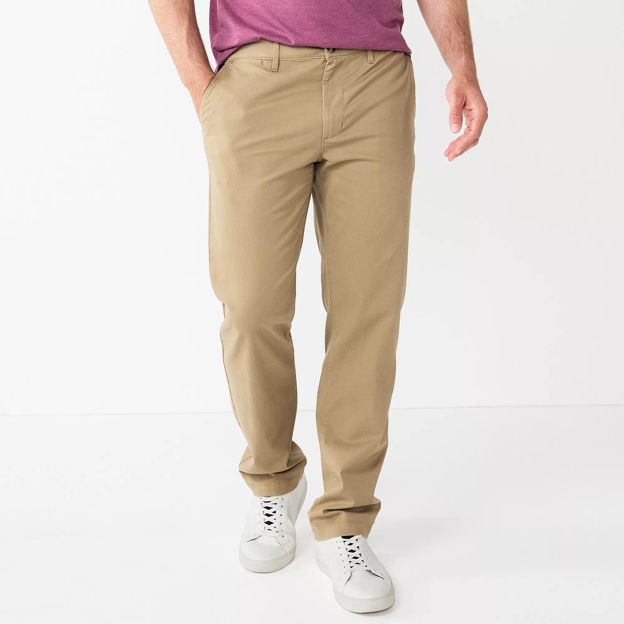 Men's Sonoma Goods For Life® Flexwear Straight-Fit Chinos, Size: 38X30, Dark Green Product Image