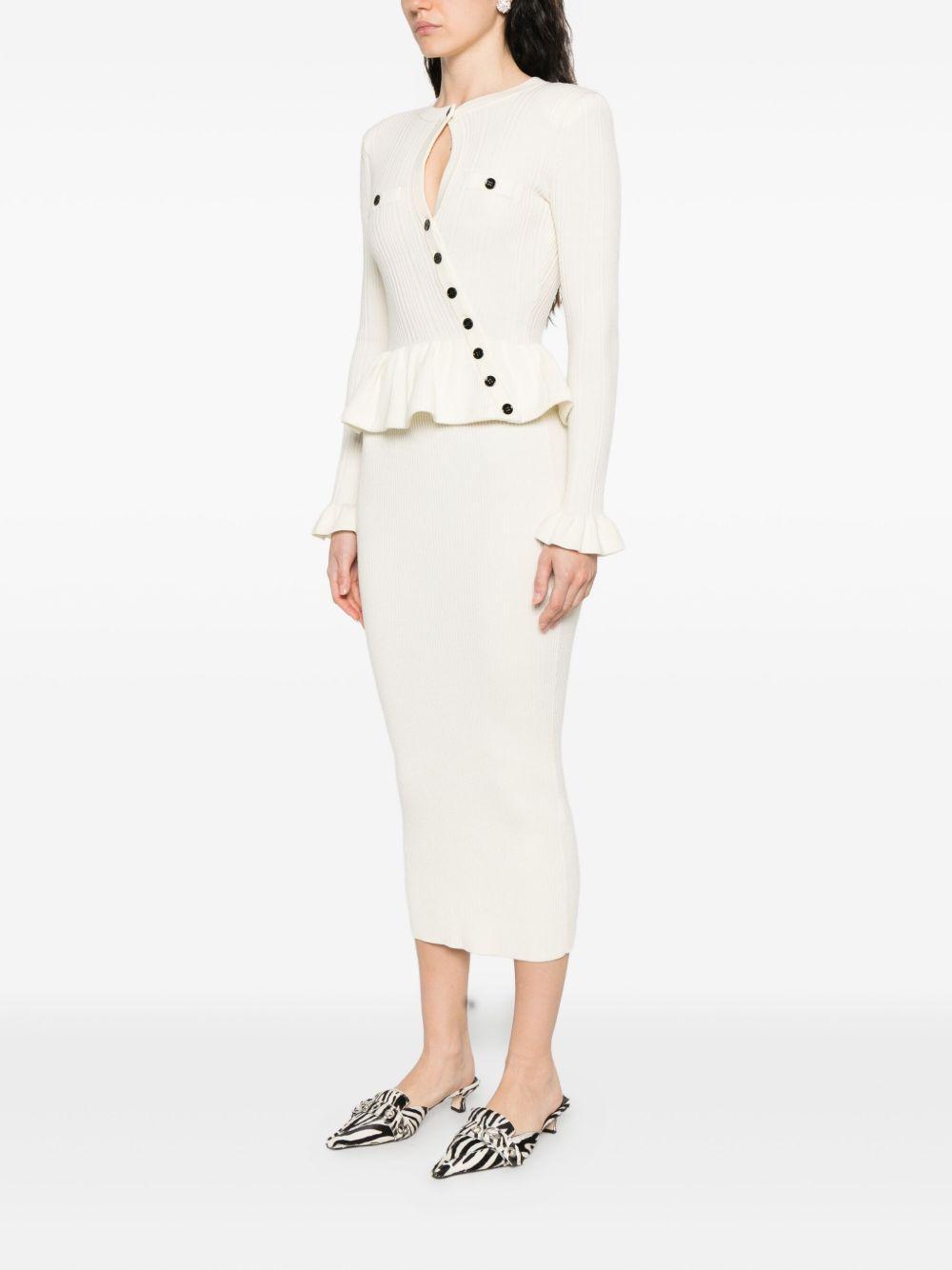 knitted asymmetric midi dress Product Image