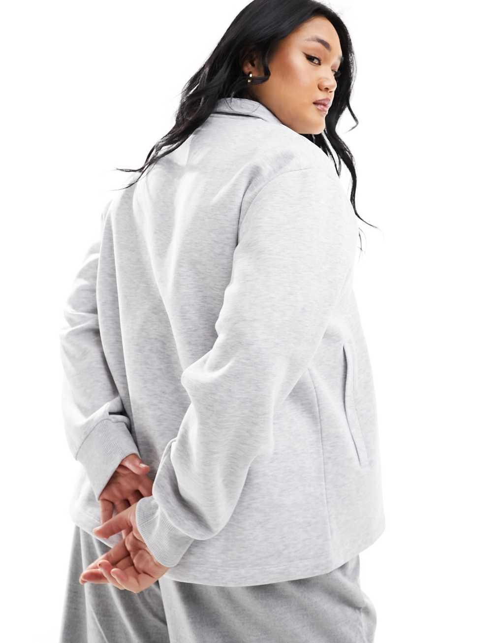 ASOS DESIGN Curve high neck zip up sweatshirt Product Image