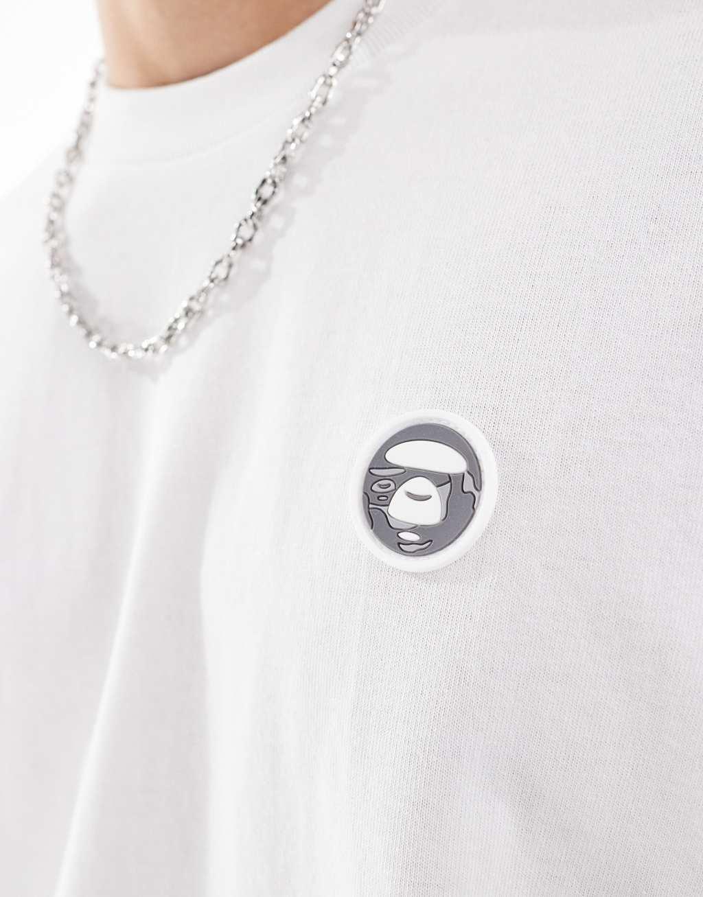 Aape By A Bathing Ape boxy fit short sleeve t-shirt in white Product Image