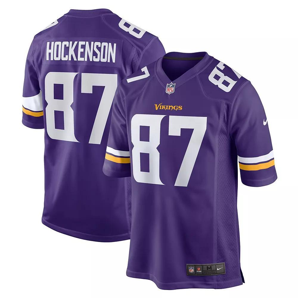 Men's Nike T.J. Hockenson Purple Minnesota Vikings Game Player Jersey, Size: Small Product Image