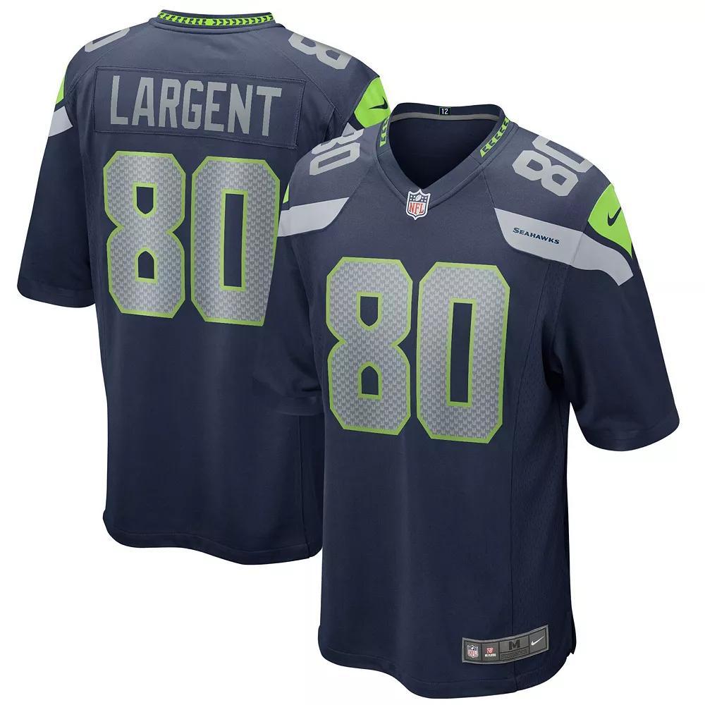Men's Nike Steve Largent College Navy Seattle Seahawks Game Retired Player Jersey, Size: 3XL, Blue Product Image