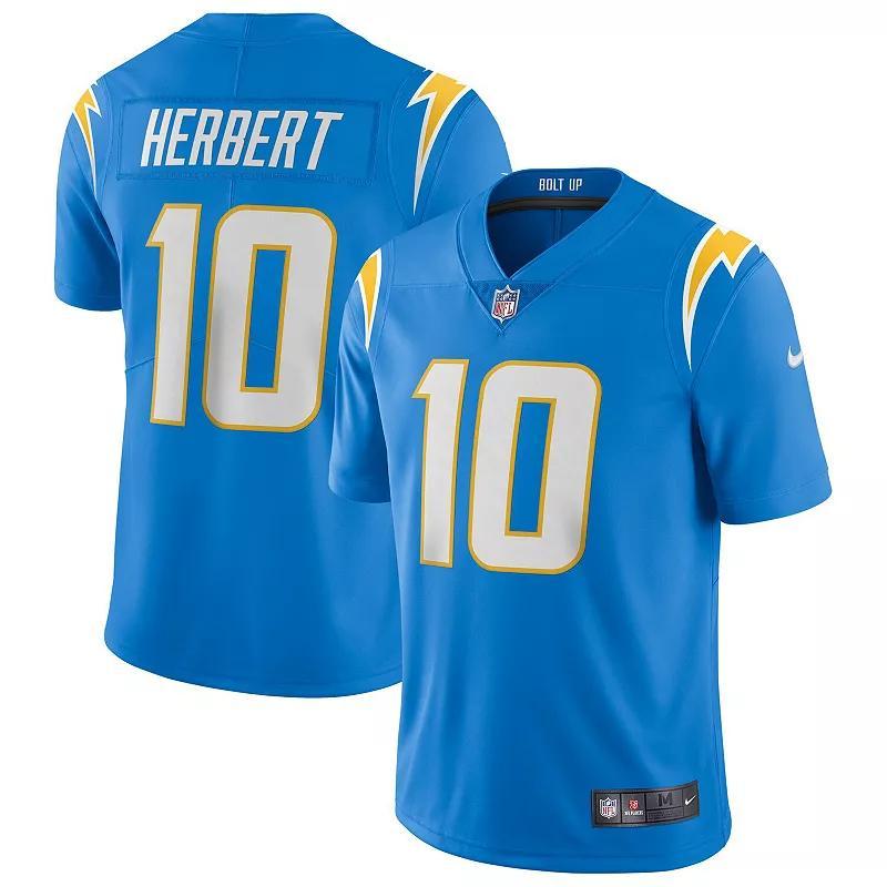 Men's Nike Justin Herbert Powder Blue Los Angeles Chargers Vapor Limited Jersey, Size: Small, Light Product Image