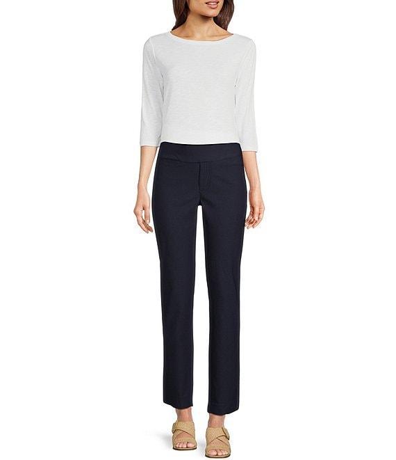 NIC + ZOE Wonderstretch Woven Straight Leg Pull-On Pants Product Image