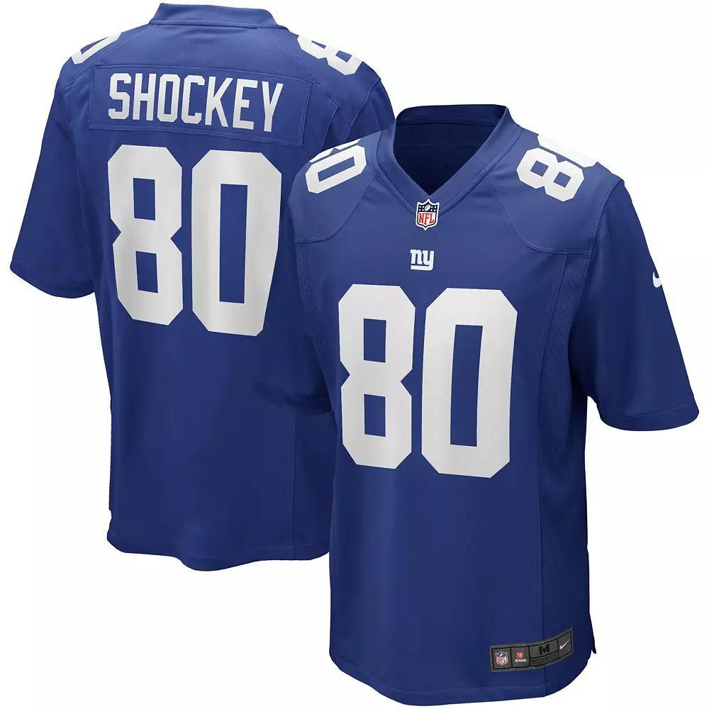 Men's Nike Jeremy Shockey Royal New York Giants Game Retired Player Jersey, Size: 5XL, Blue Product Image