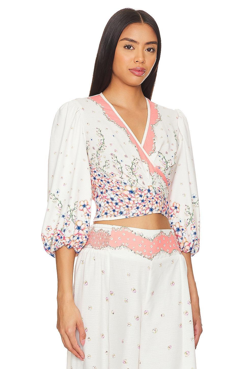 x REVOLVE Asia Cropped Blouse Agua Bendita Product Image