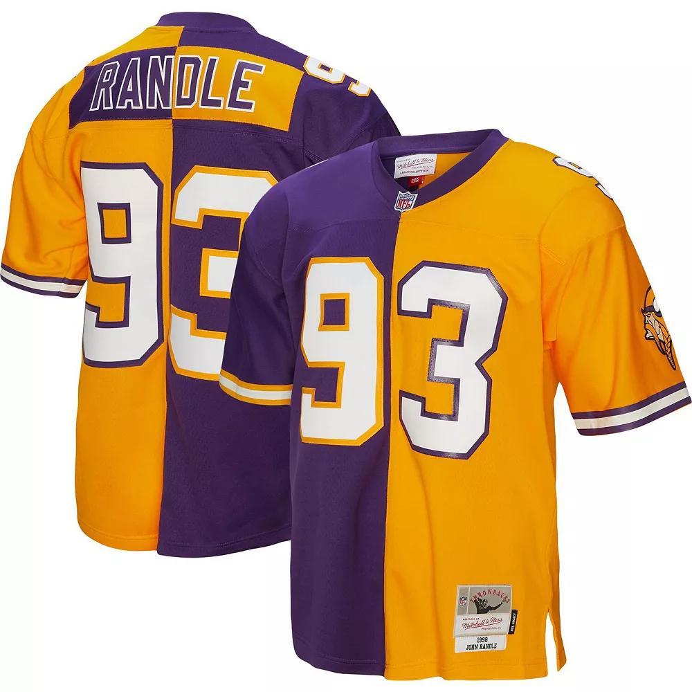 Men's Mitchell & Ness John Randle Purple/Gold Minnesota Vikings 1998 Split Legacy Replica Jersey, Size: XL Product Image