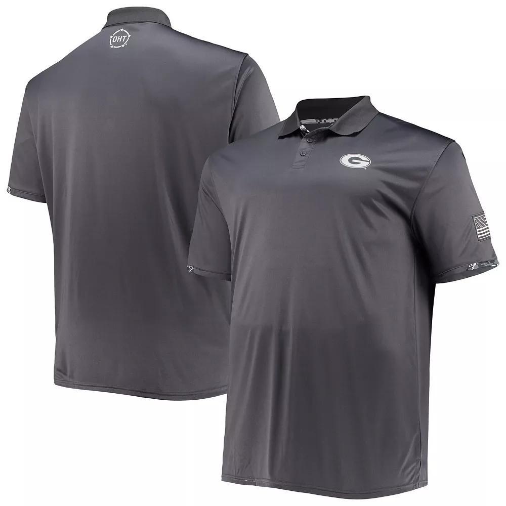Men's Colosseum Charcoal Georgia Bulldogs Big & Tall OHT Military Appreciation Digital Camo Polo, Size: 6XB Product Image