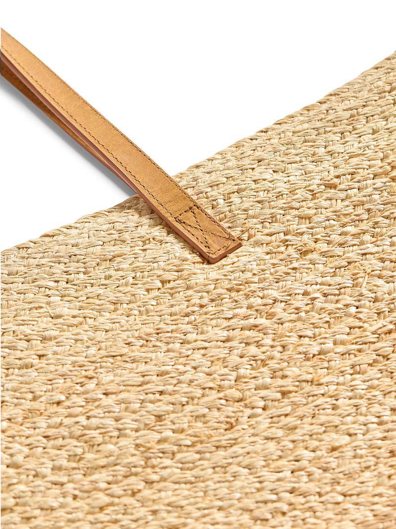 Raffia Colorblock Tote - Natural Product Image