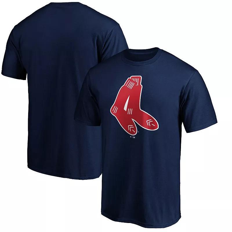 Men's Fanatics Branded Navy Boston Red Sox Cooperstown Collection Huntington Logo T-Shirt, Size: XL, Blue Product Image