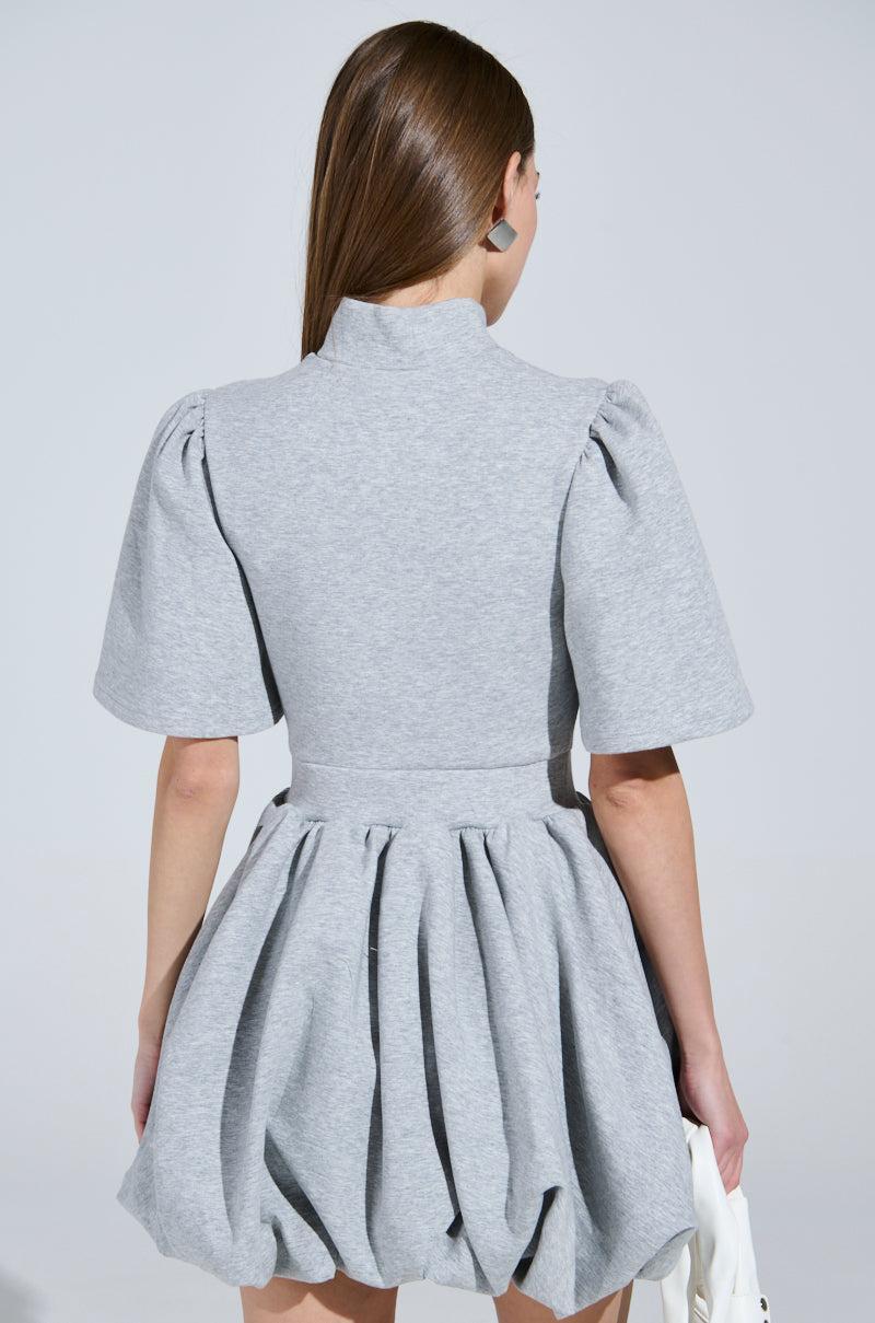 NAME OF THE GAME SHORT SLEEVE ZIPPERED MINI DRESS Product Image