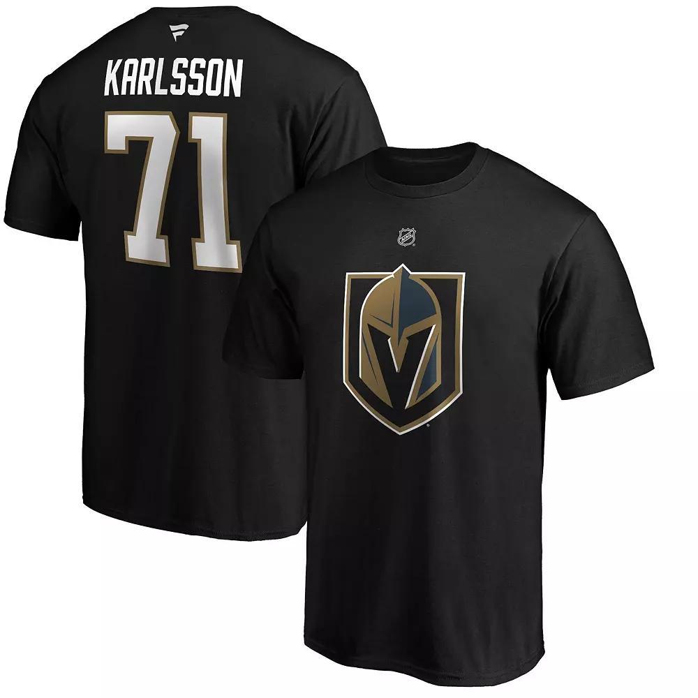 Mens Fanatics Branded William Karlsson Black Vegas Golden Knights Authentic Stack Player Name & Number T-Shirt Product Image
