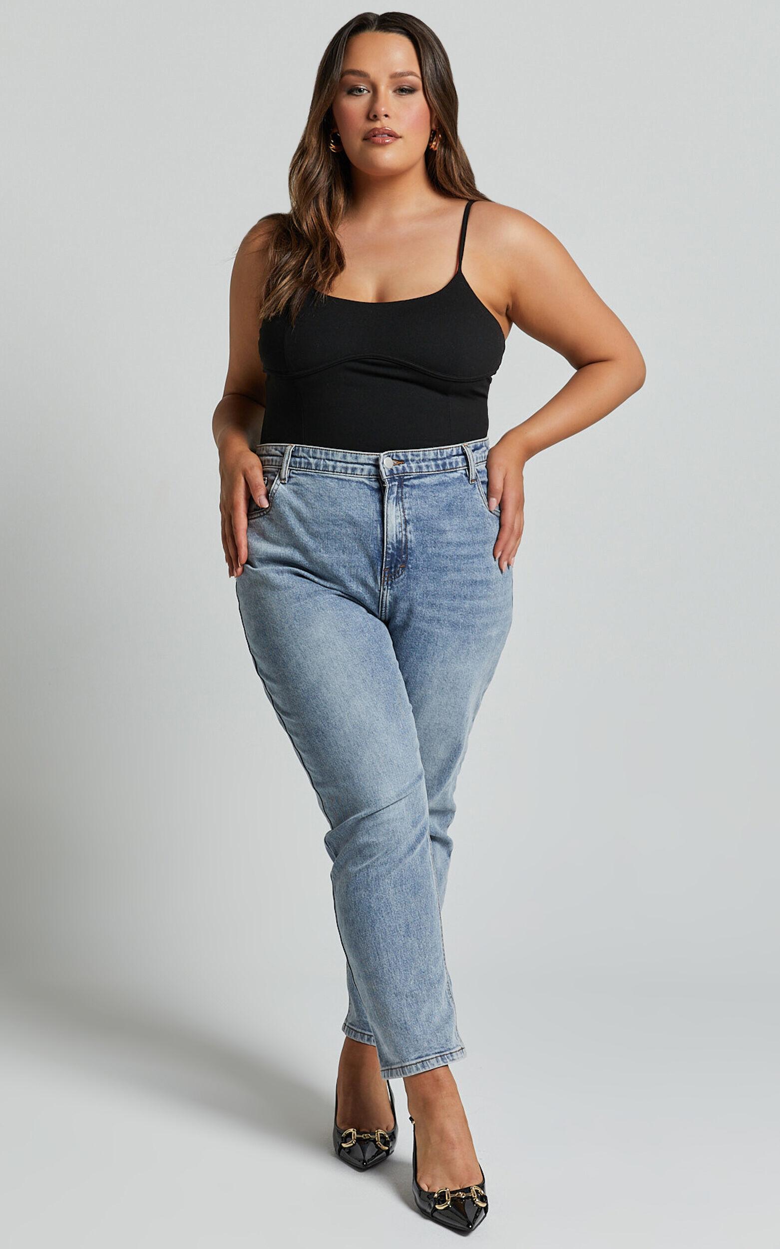 Daramie Bodysuit - Underbust Detail Bodysuit in Black Product Image