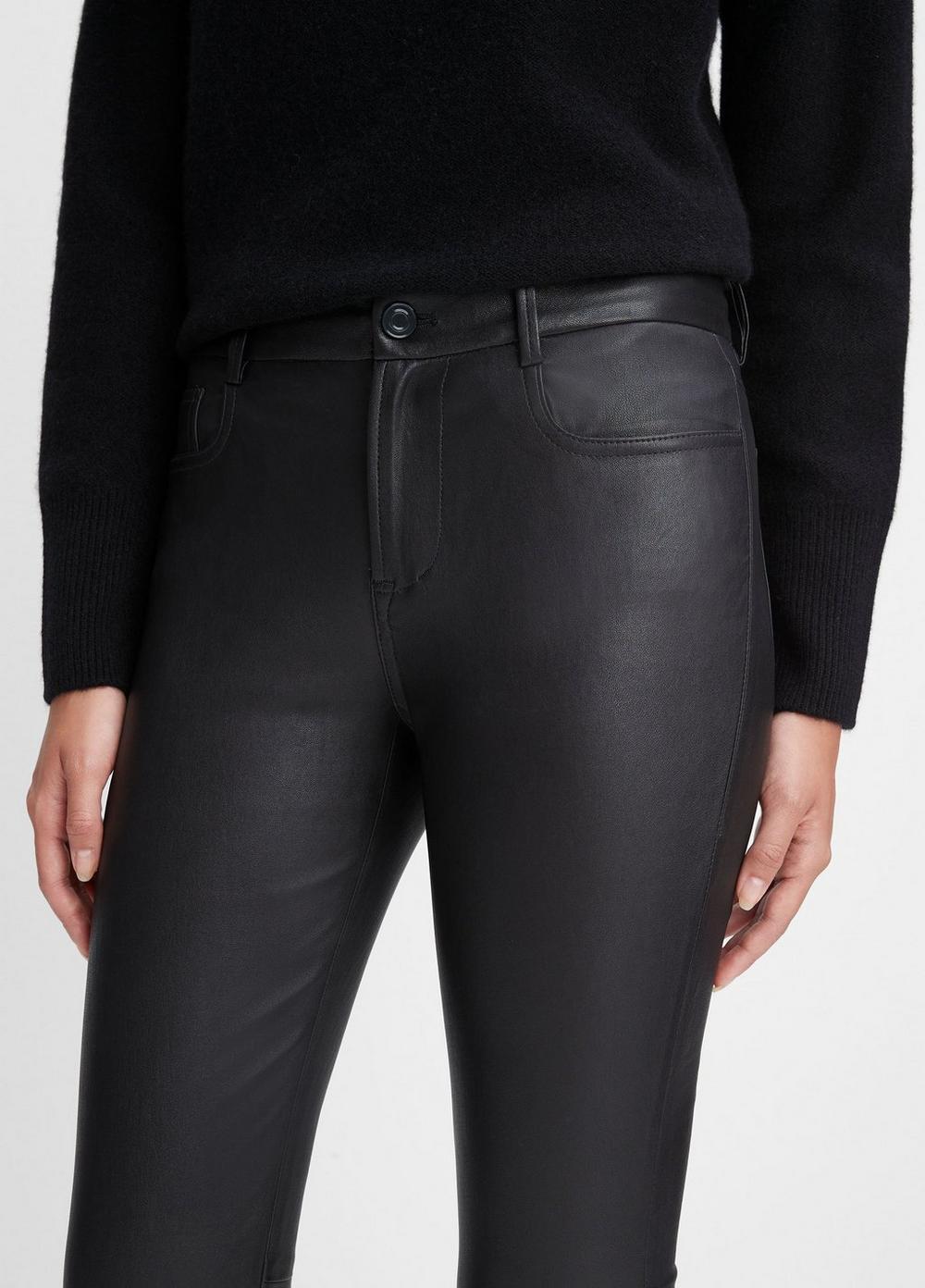 Womens Stretch Leather Boot-Cut Pant, Black, Size 0 Vince Product Image