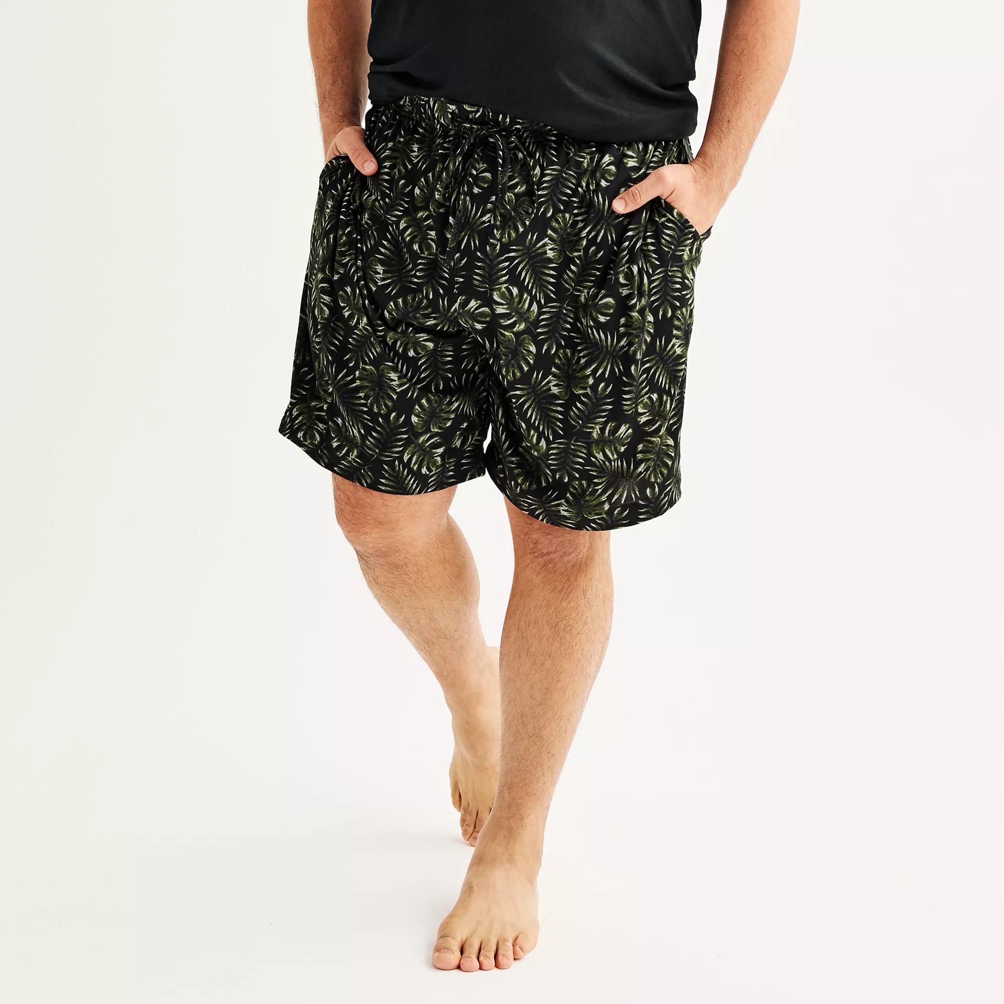 Big & Tall Sonoma Goods For Life® Supersoft Pajama Shorts, Men's, Size: Large Tall, Blue Space Dye Product Image
