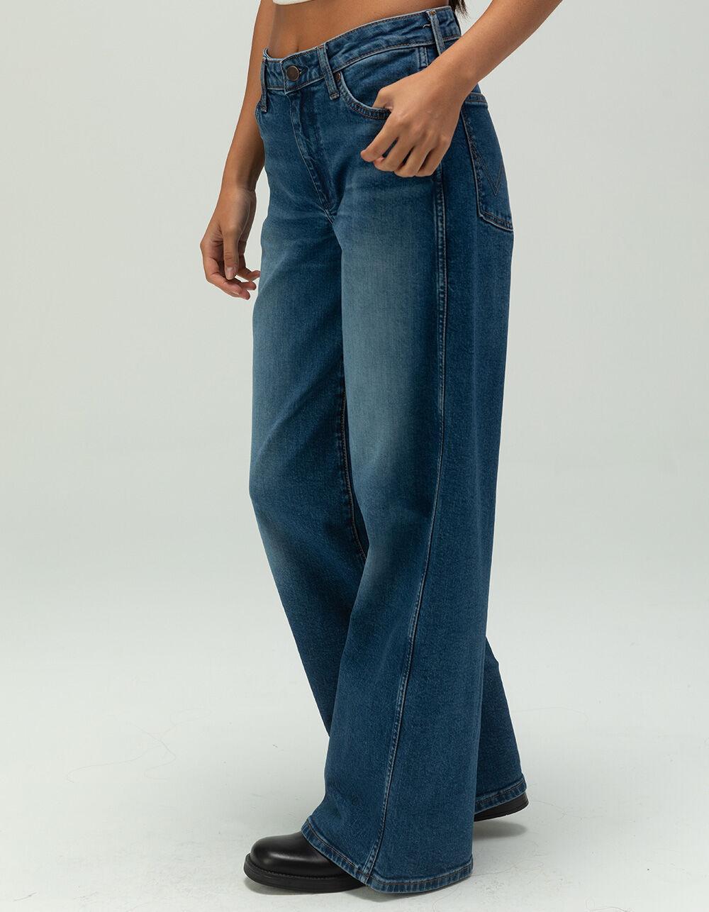 WRANGLER Worldwide Mid Rise Wide Leg Womens Jeans - MEDIUM WASH Product Image