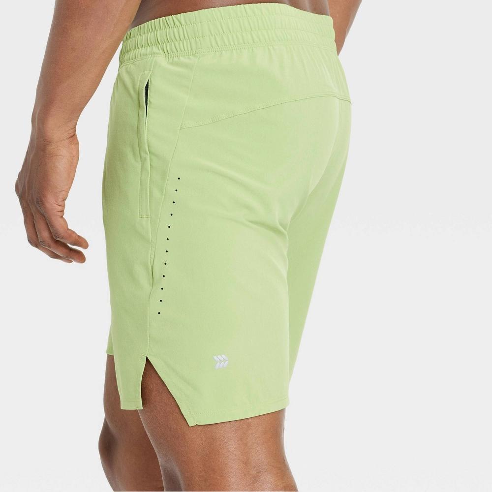 Mens 7 Active Light Unlined Run Shorts - All In Motion Black XXL: Moisture Wicking, Quick Drying Product Image