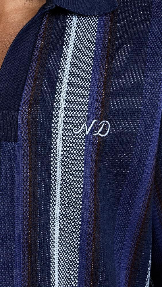 Nicholas Daley Knitted Striped Polo | Shopbop Product Image