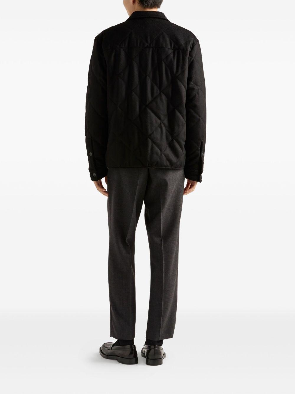 quilted cashmere shirt Product Image
