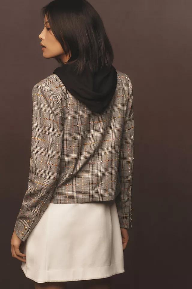By Anthropologie Hooded Dickie Tweed Jacket Product Image