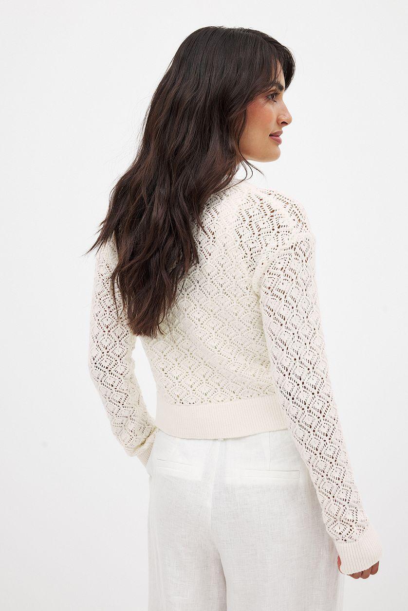 Knitted Pointelle Cardigan Product Image