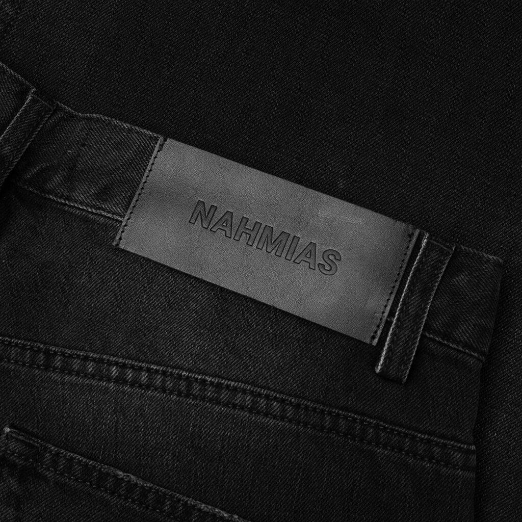 Beaded Sun Wide Jeans - Charcoal Wash Male Product Image