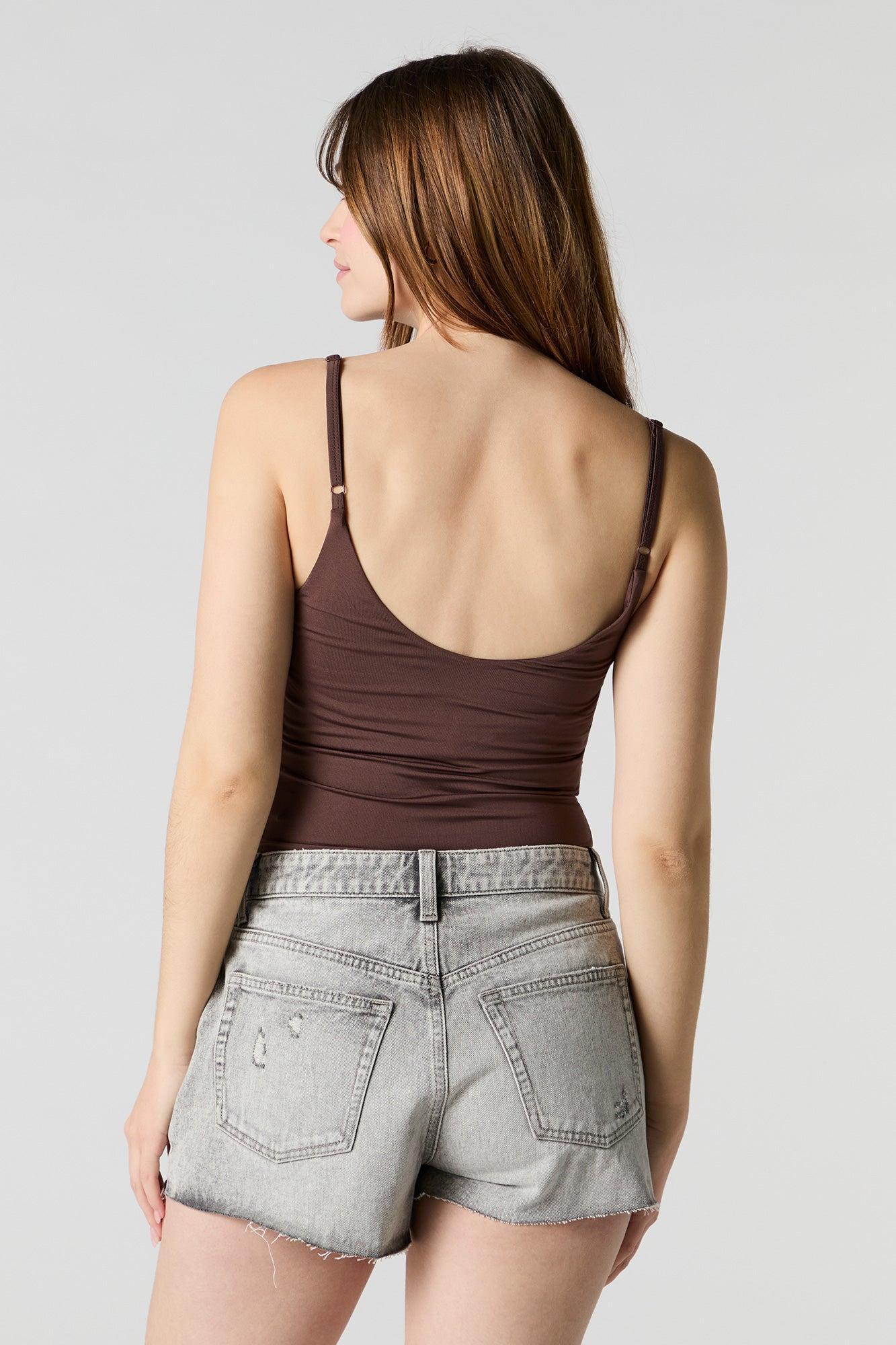 Grey Wash Distressed Rigid Denim Short Female Product Image