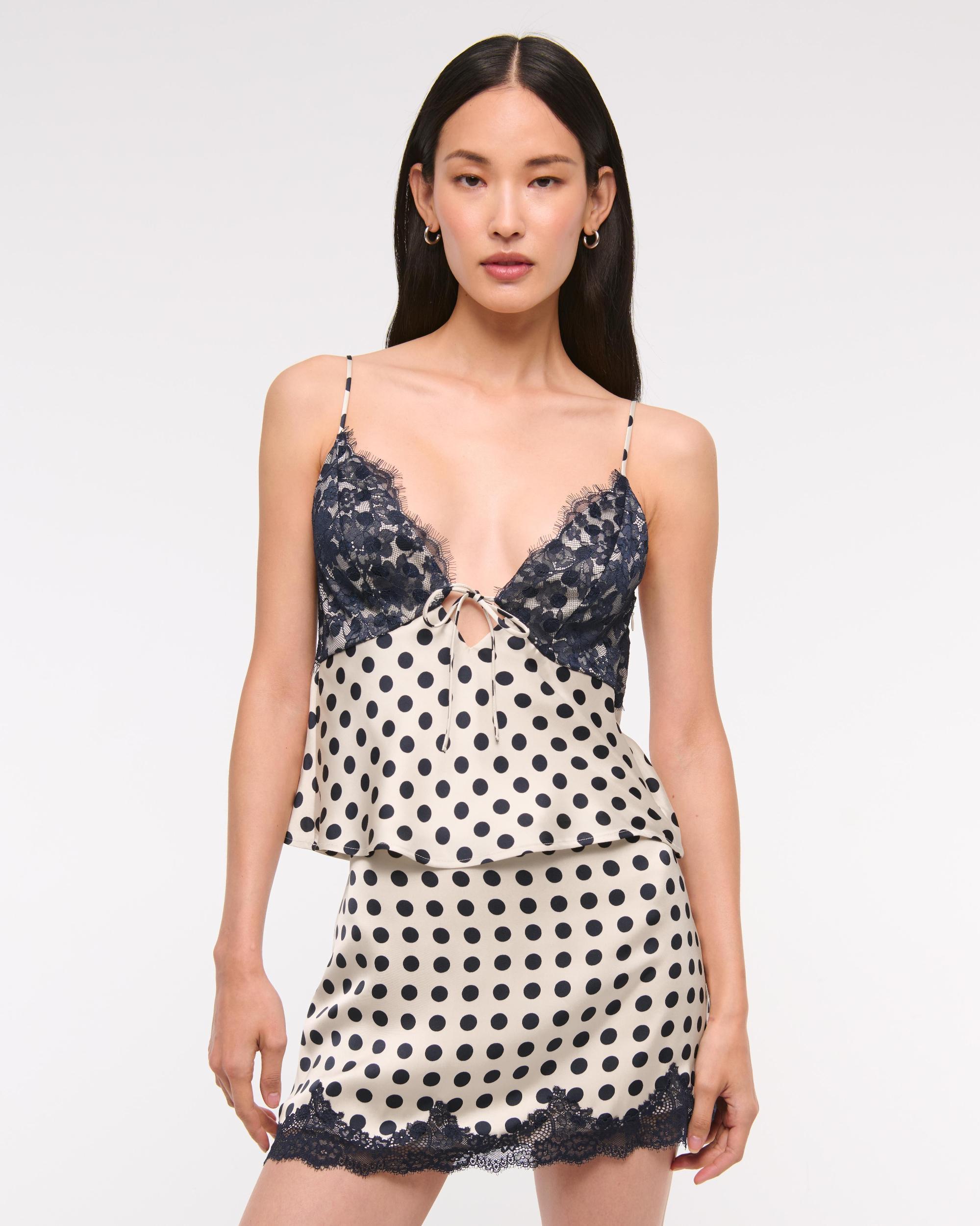 Lace and Satin V-Neck Cami Product Image