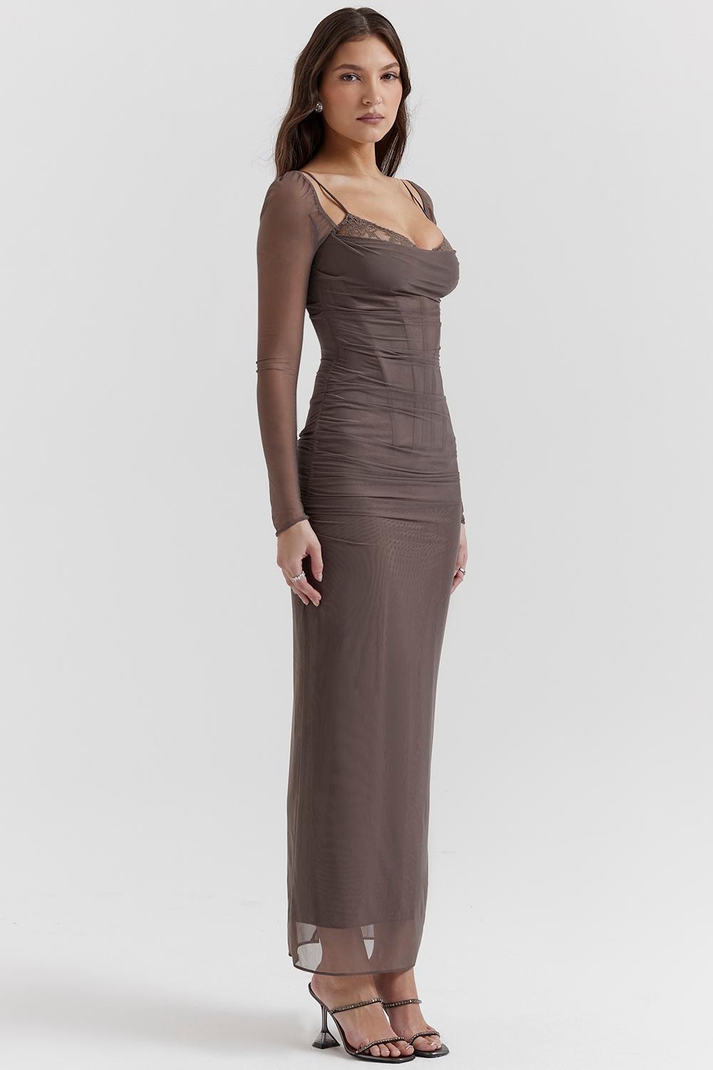 Katarina  smoke maxi dress Product Image
