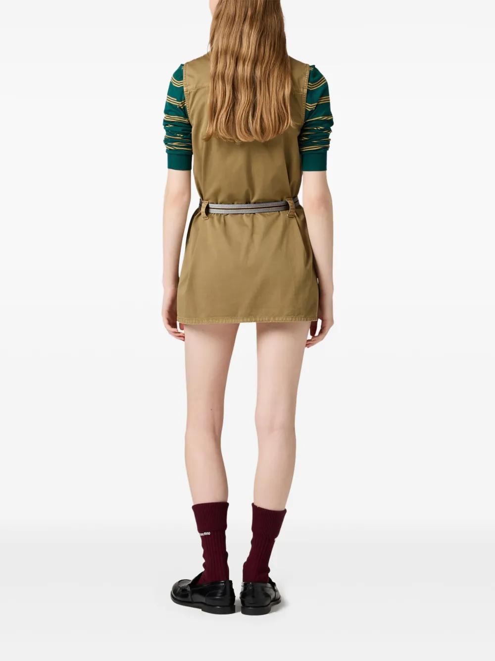 garment-dyed cotton mini dress Product Image