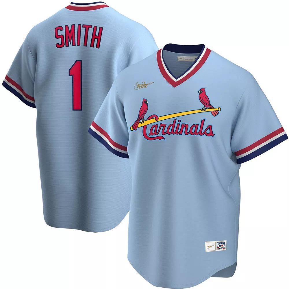 Men's Nike Ozzie Smith Light Blue St. Louis Cardinals Road Cooperstown Collection Player Jersey, Size: Medium Product Image