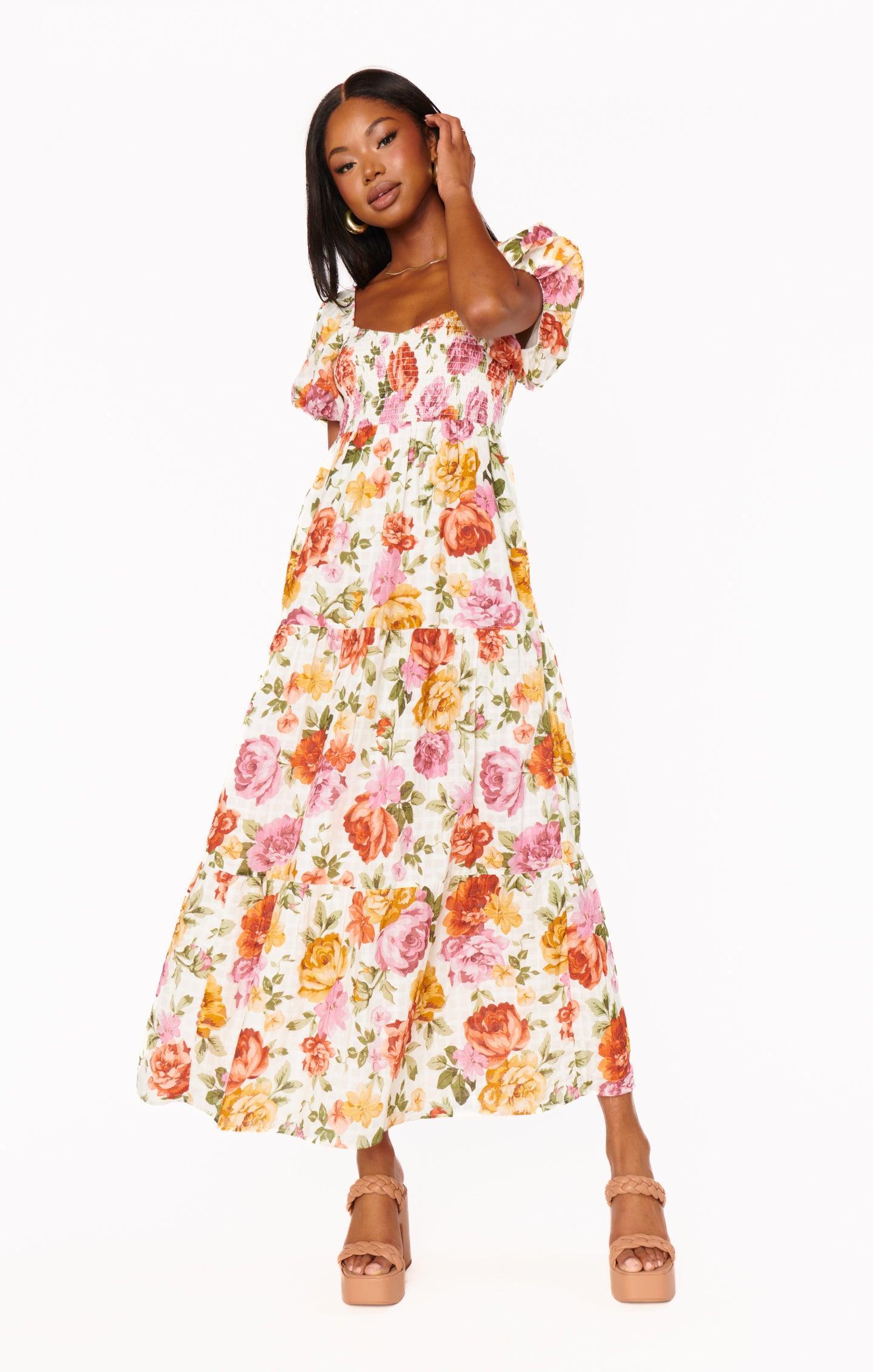 Joanna Maxi Dress ~ Ivory Hillside Floral Product Image